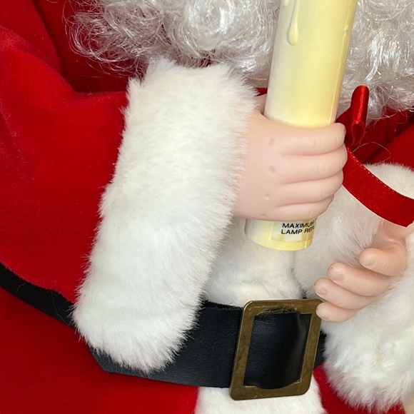 Vintage “Santa's Best" Animated Santa Mr. Claus Large 20 Inch w/ Lighted Candle - Picture 15 of 15